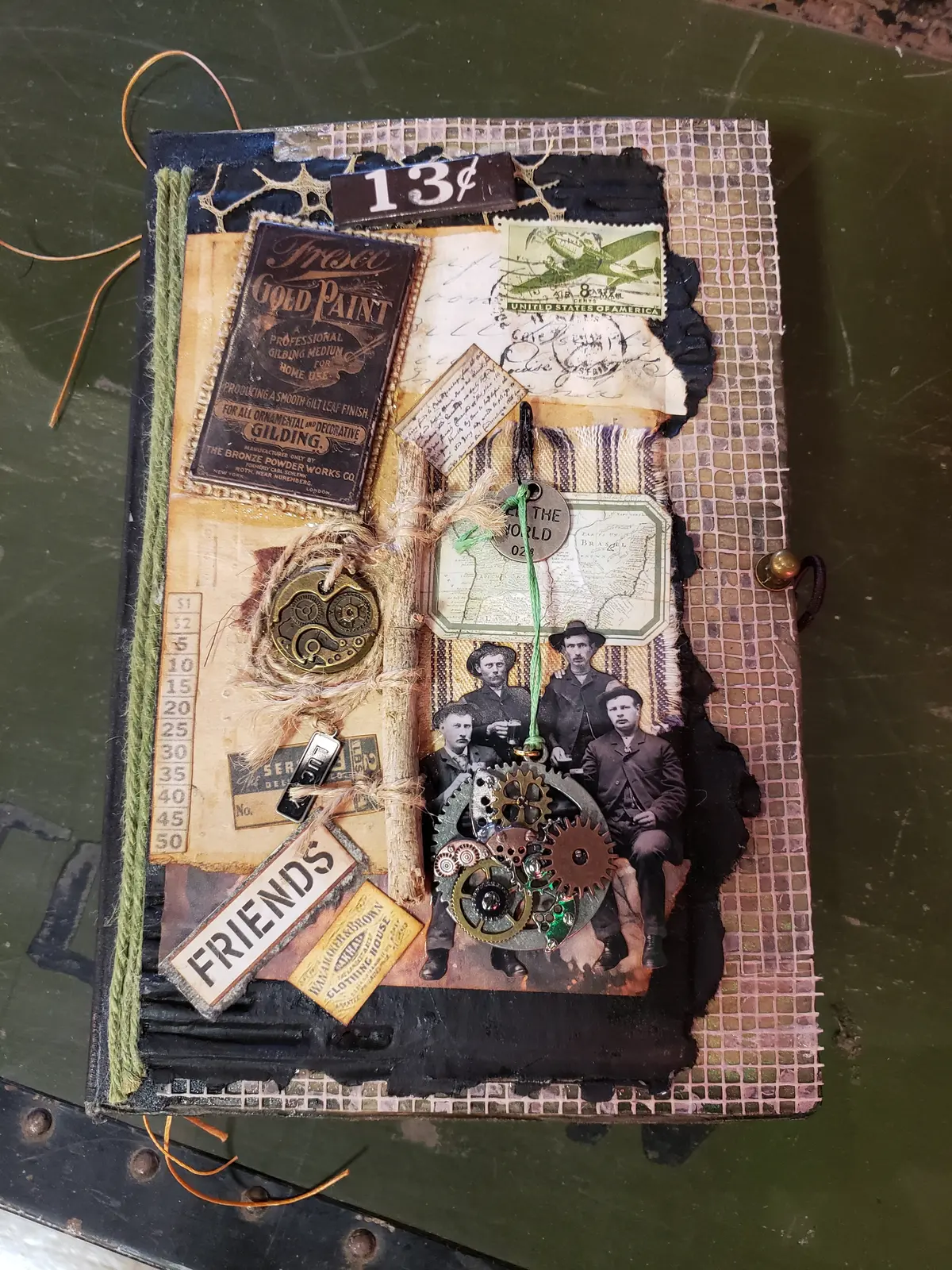 Hand Crafted Steampunk Themed Journal 1