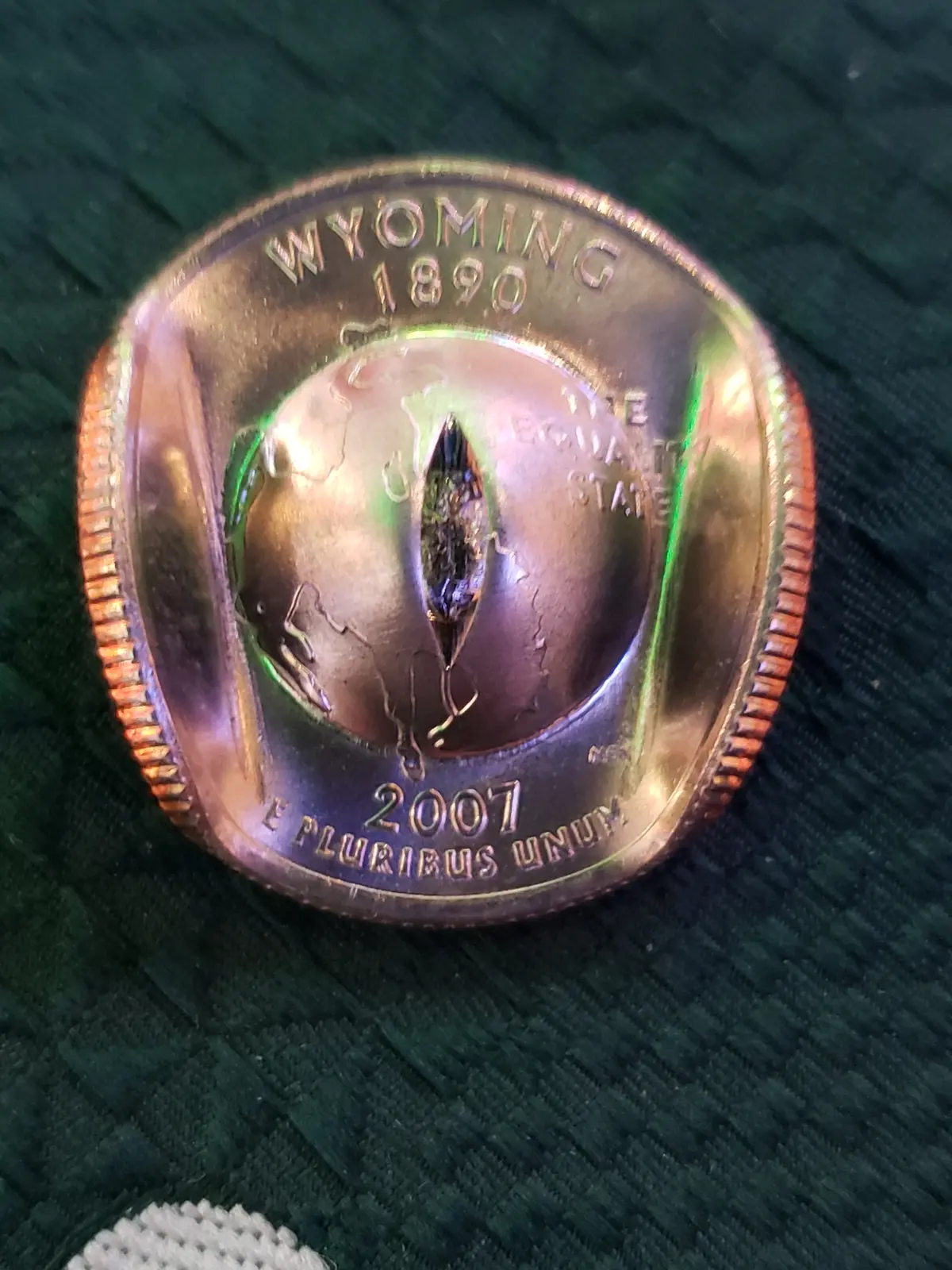 Wyoming Quarter Tie Tack/ Hat Pin (Pinch Back) 1