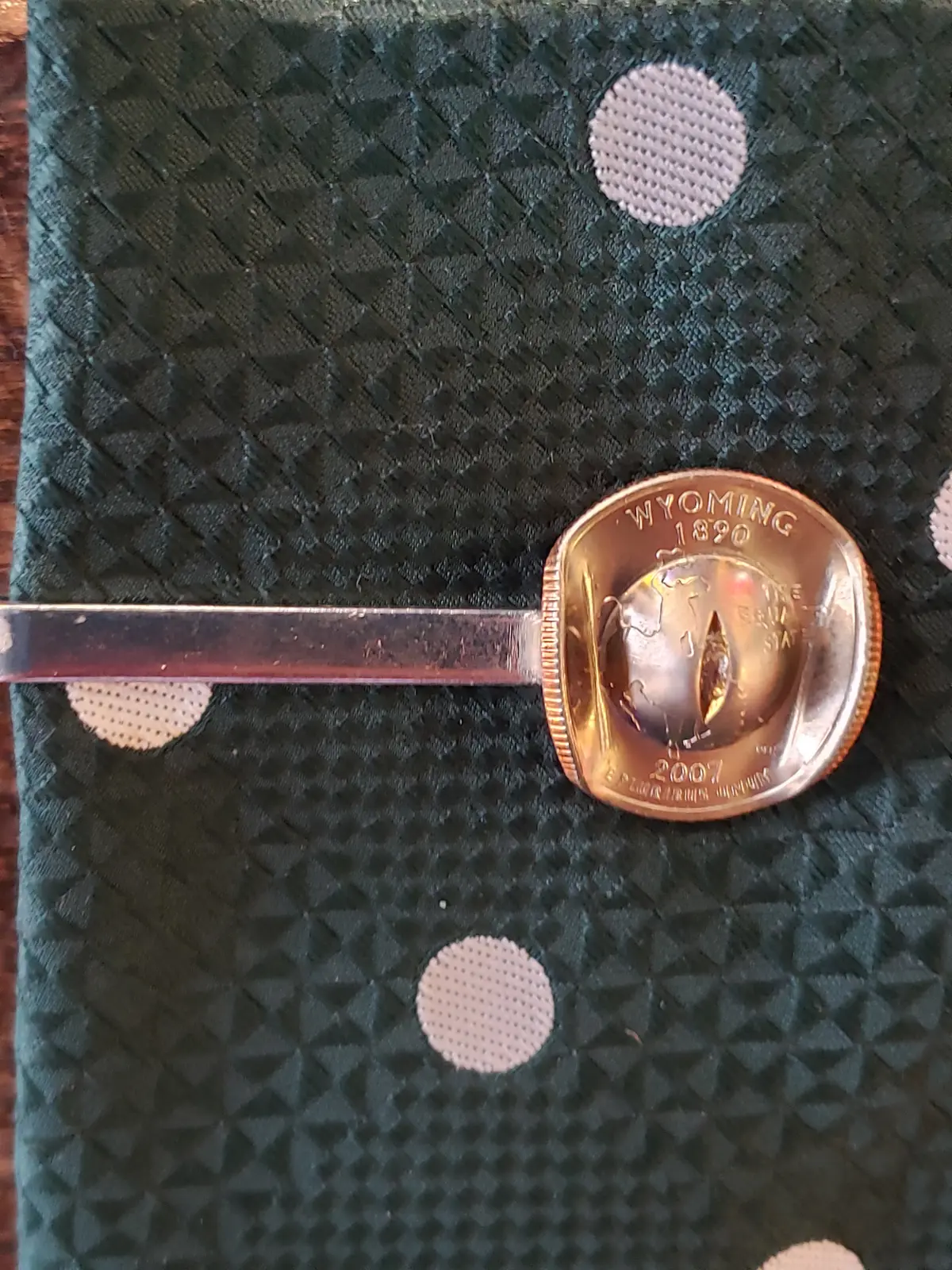 Wyoming Quarter Cowboy Hat Tie Clip 1