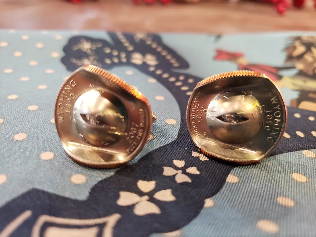 Wyoming Quarter Cuff Link Set 1