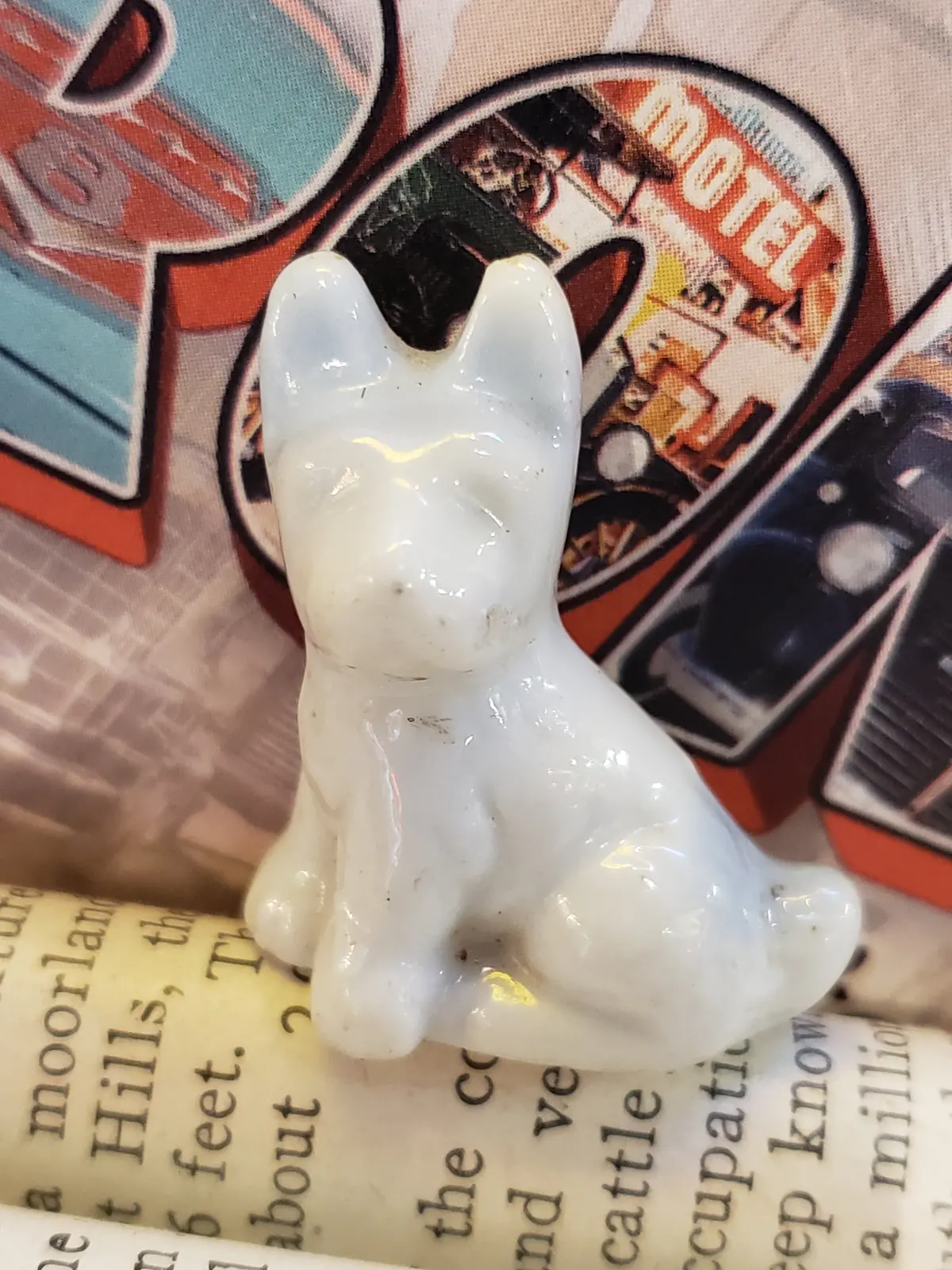 Tiny Porcelain White Scotty Dog 1