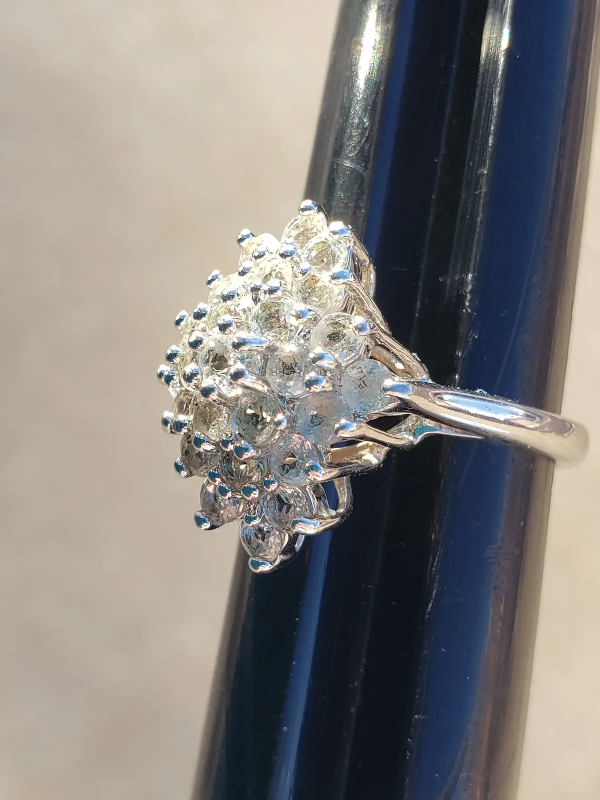 Multi Rhinestone Cocktail Ring Size 6.5 2