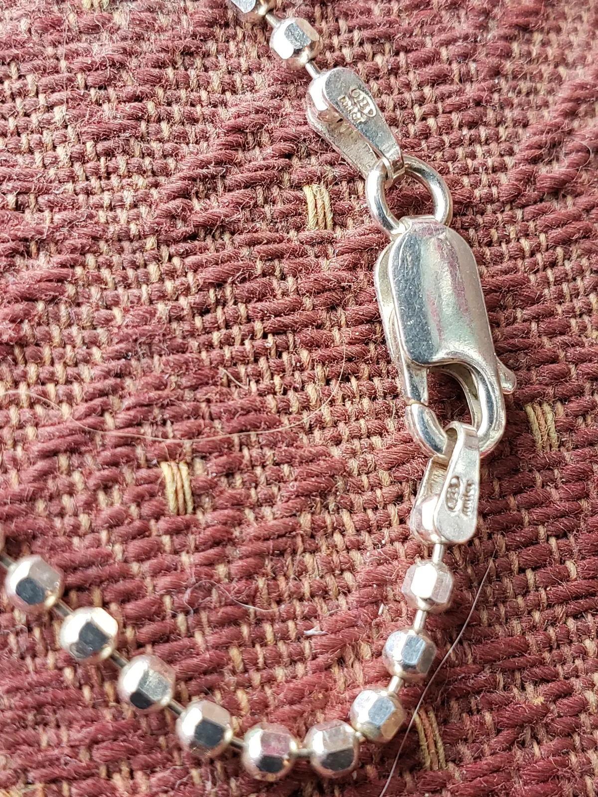 .925 Italy Geometric Sterling Chain Necklace 2