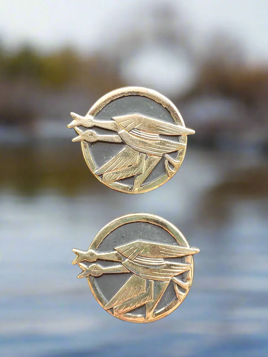 Canadian Geese Cuff Link Set 1