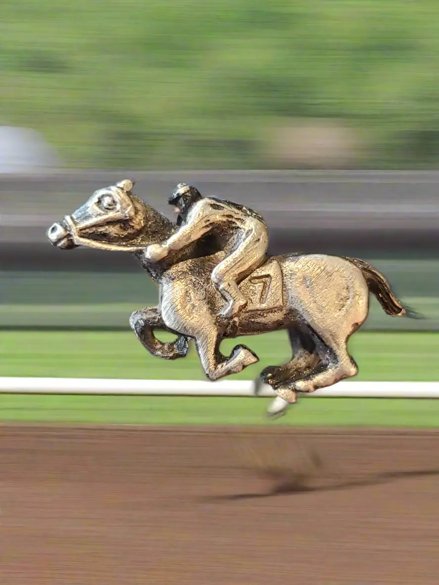 Pewter Racehorse Tie Tack 1