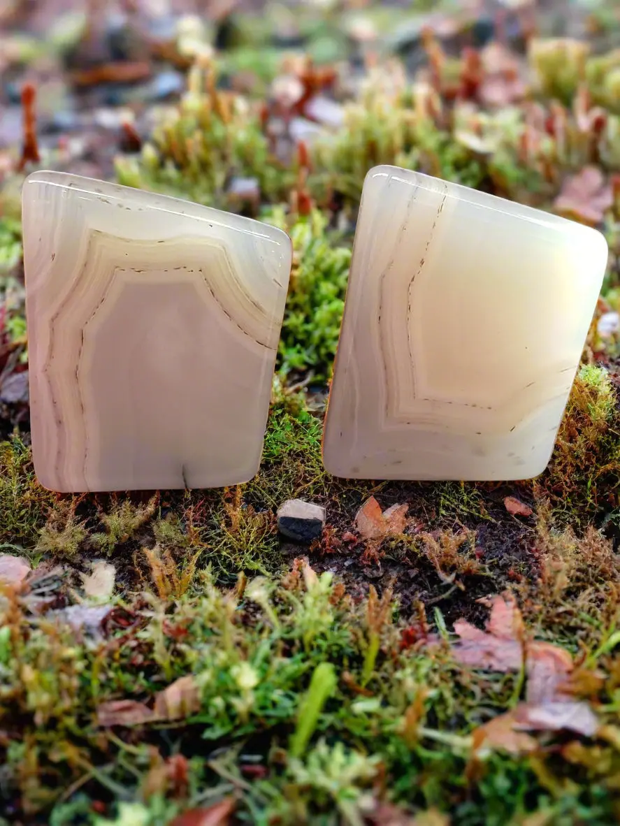 White Agate Cuff Links 1