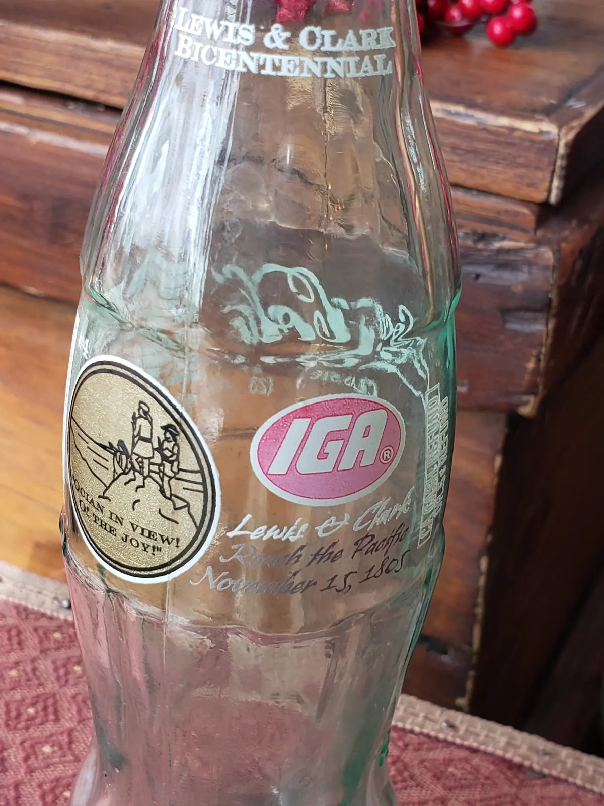 Lewis & Clark Bicentennial Coca Cola Bottle 1