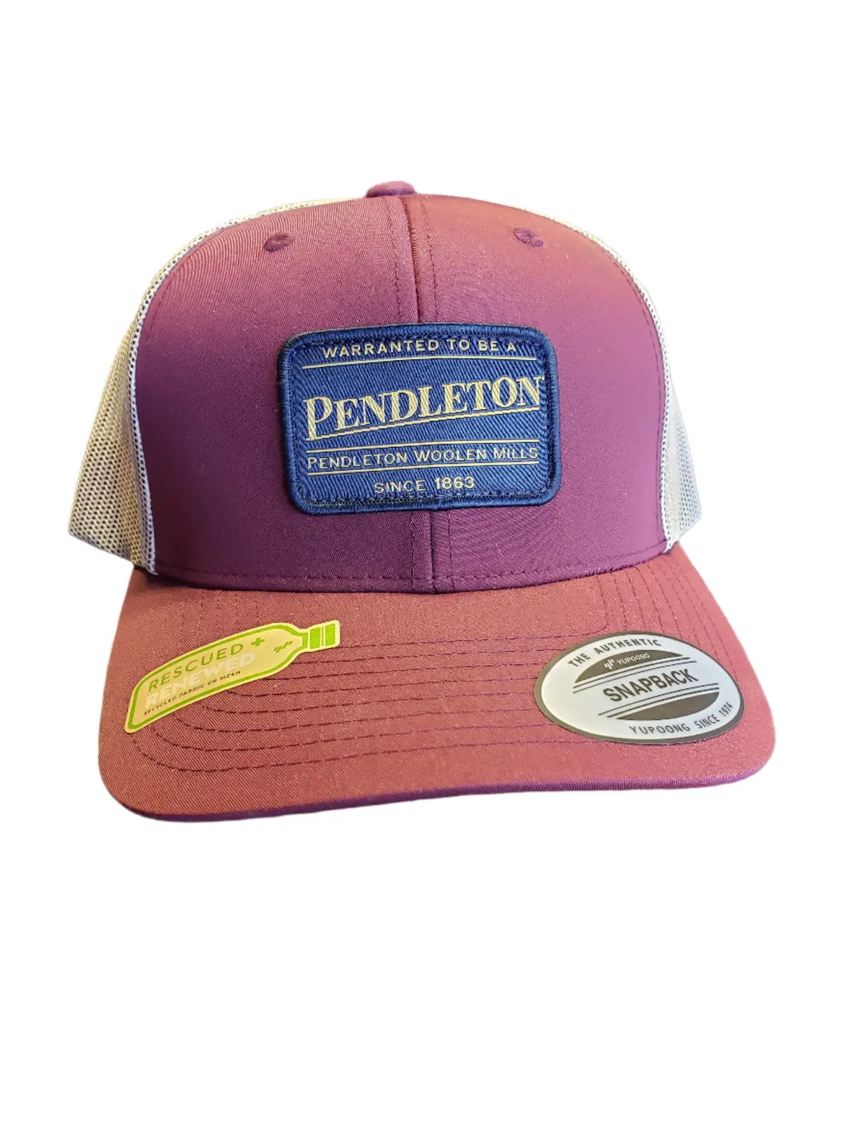 Pendleton Classic Patch Trucker Hat In Maroon 1