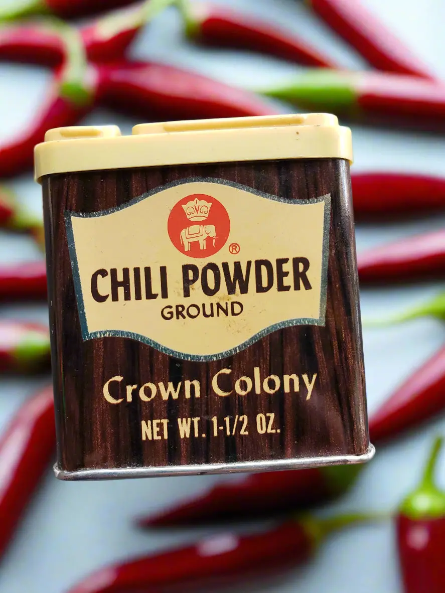 Crown Colony Chili Powder 1.5 Ounce Tin 1