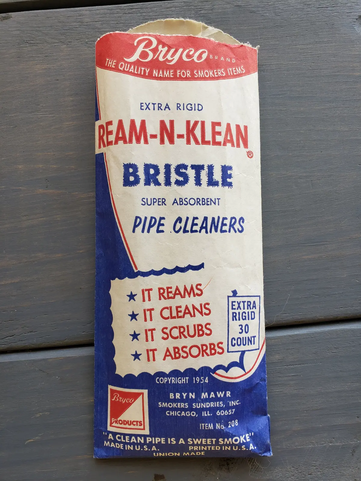 Ream-N-Klean Bristle Pipe Cleaners (1954) 1