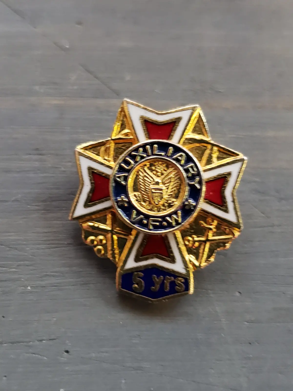 Vfw Auxiliary 5 Years Pin 1