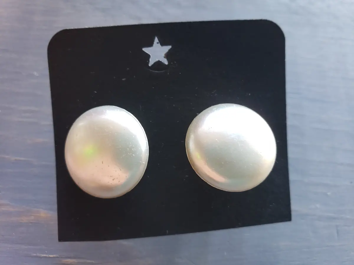 White Cuff Link Pair 1