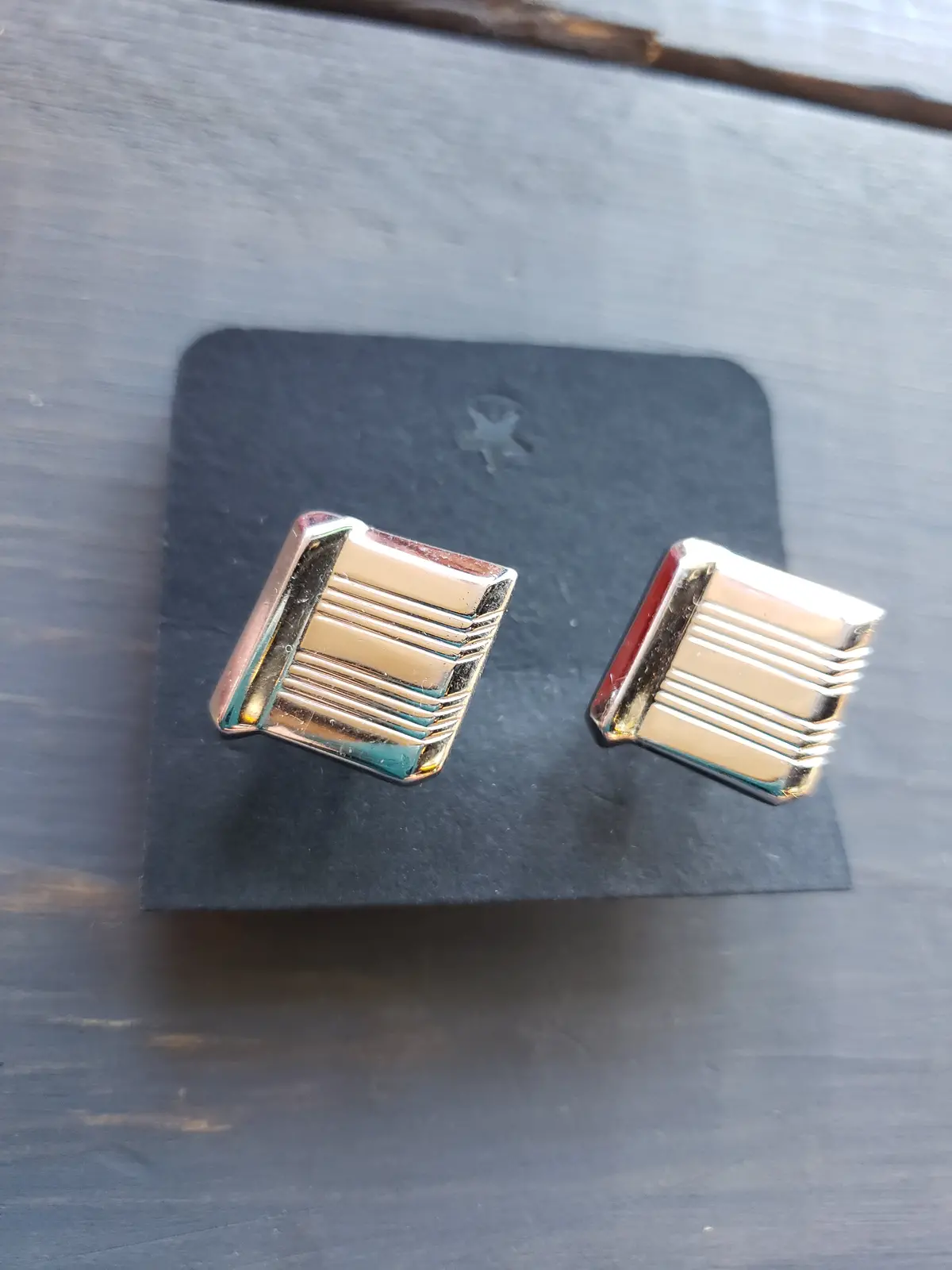 Silver Book Style Cuff Link Set 1