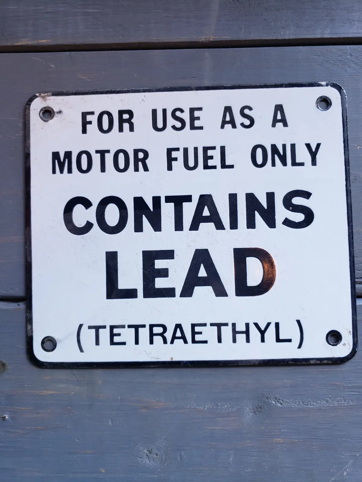Tetraethyl 1950S Gas Pump Plate 1