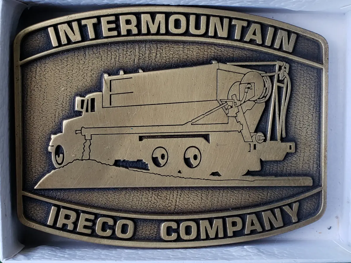 Intermountain Ireco Company Brass Belt Buckle 1