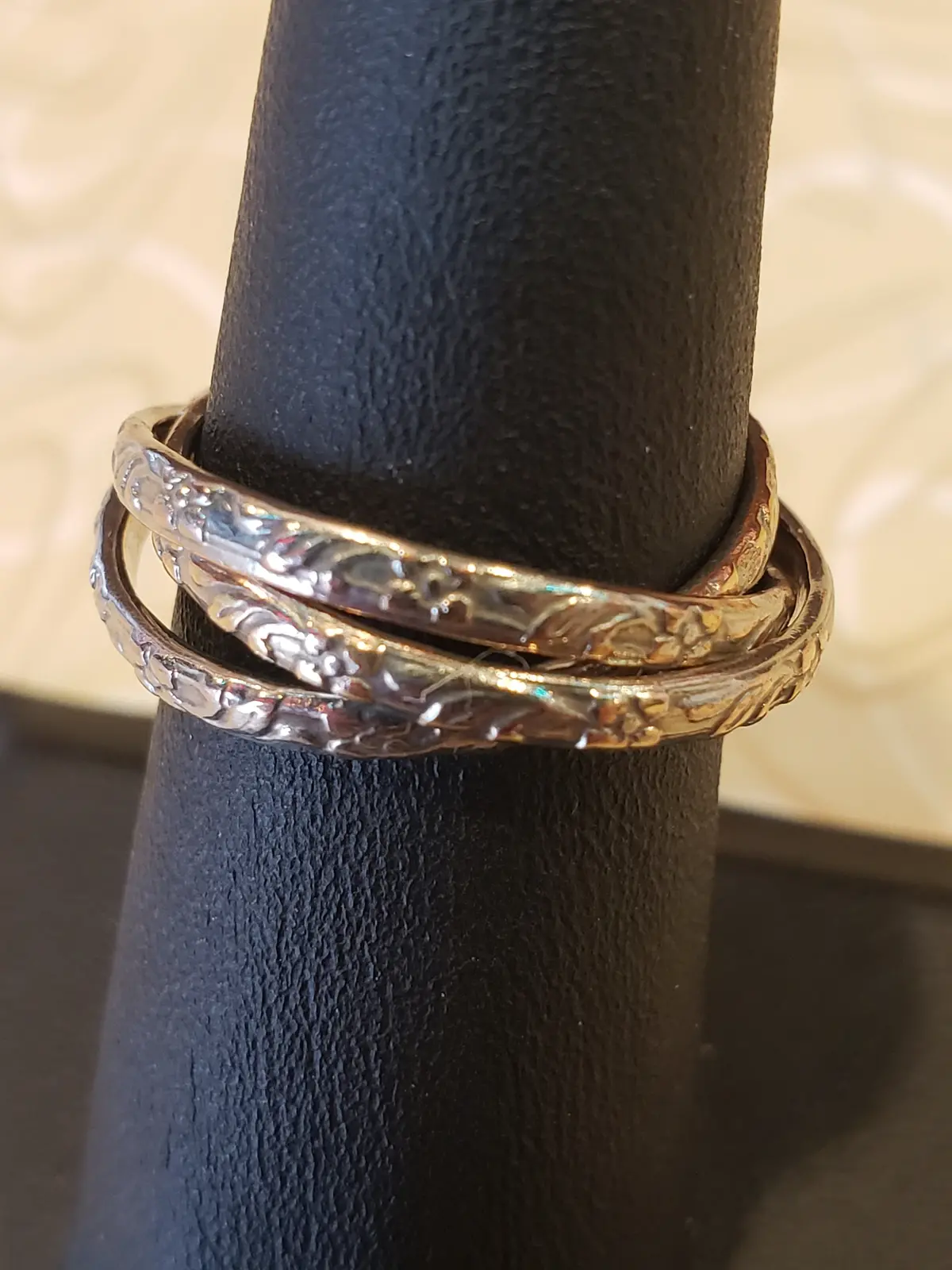 Sterling Trinity Ring Size 6 1