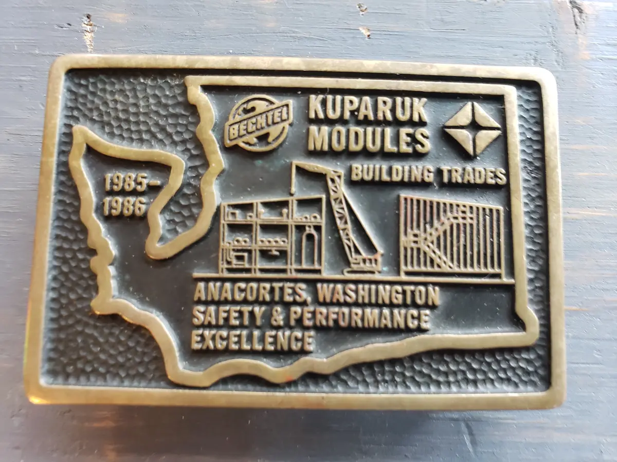 Anacortes Brass Works Kuparuk Modules Belt Buckle 1