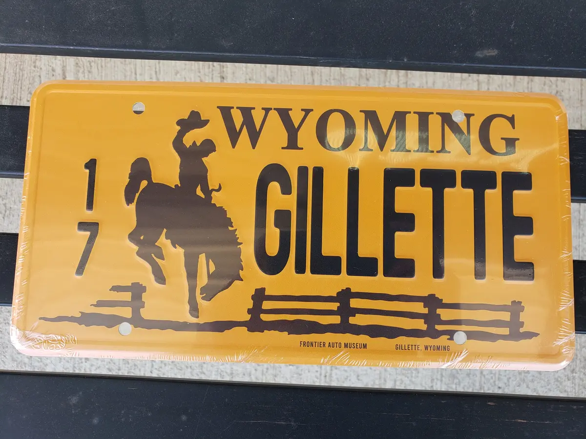 Gillette Wyoming License Plate 1