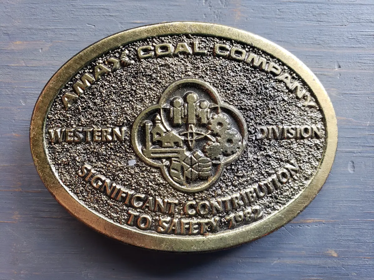 Amax Coal Safety Award Belt Buckle 1