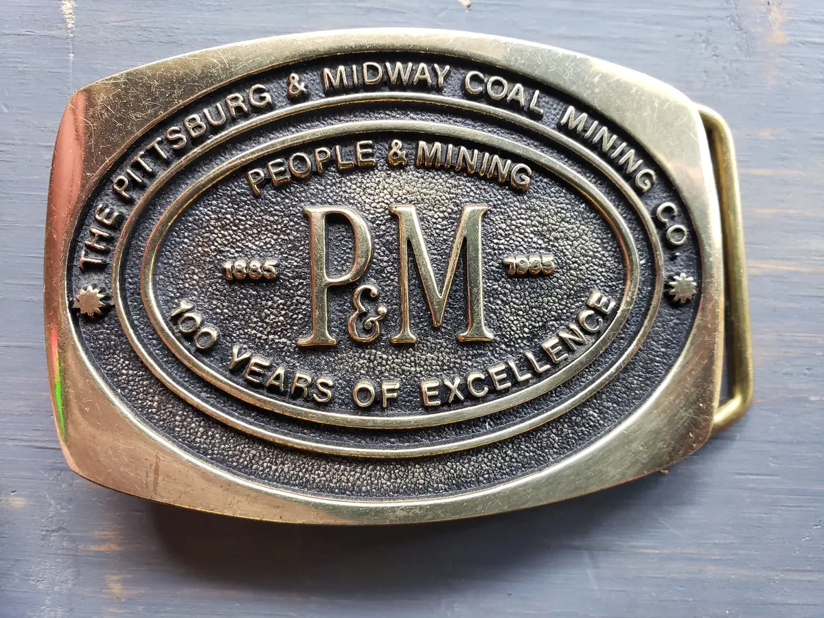 Pittsburgh & Midway Coal Mining Belt Buckle 1