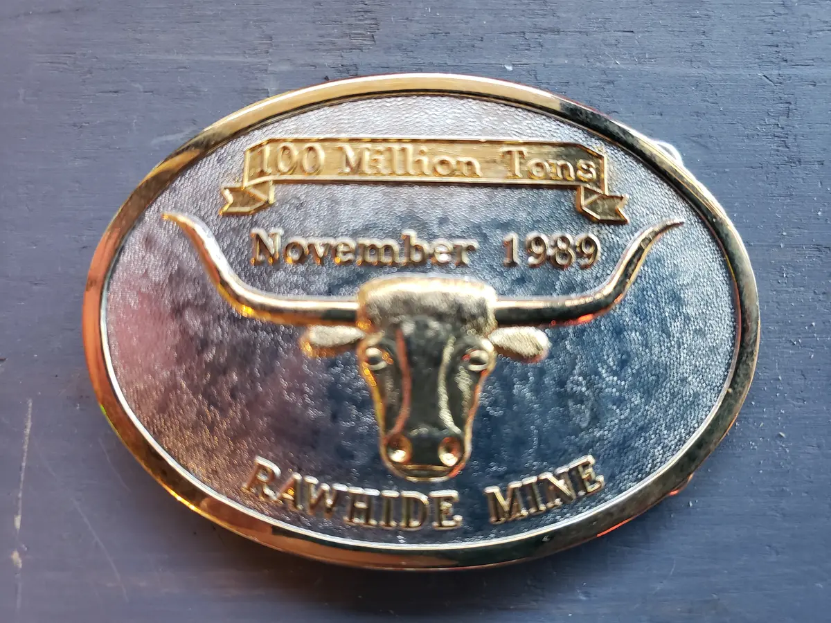 1989 Rawhide Mine Belt Buckle 1