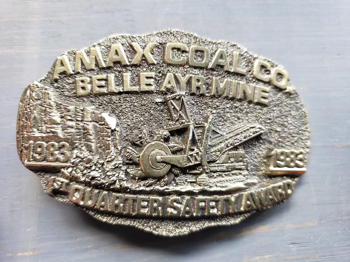 Amax Coal Belle Ayr Mine 1St Quarter Safety Belt Buckle 1