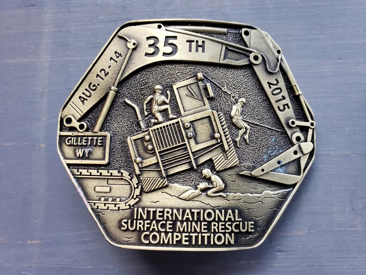 2015 Mine Rescue Belt Buckle 1