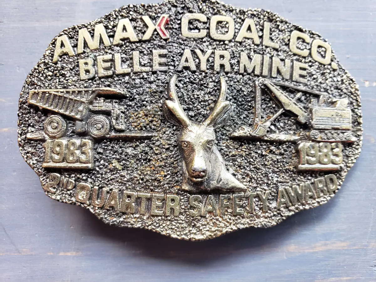 Amax Coal Belle Ayr Mine 2Nd Quarter Safety Belt Buckle 1