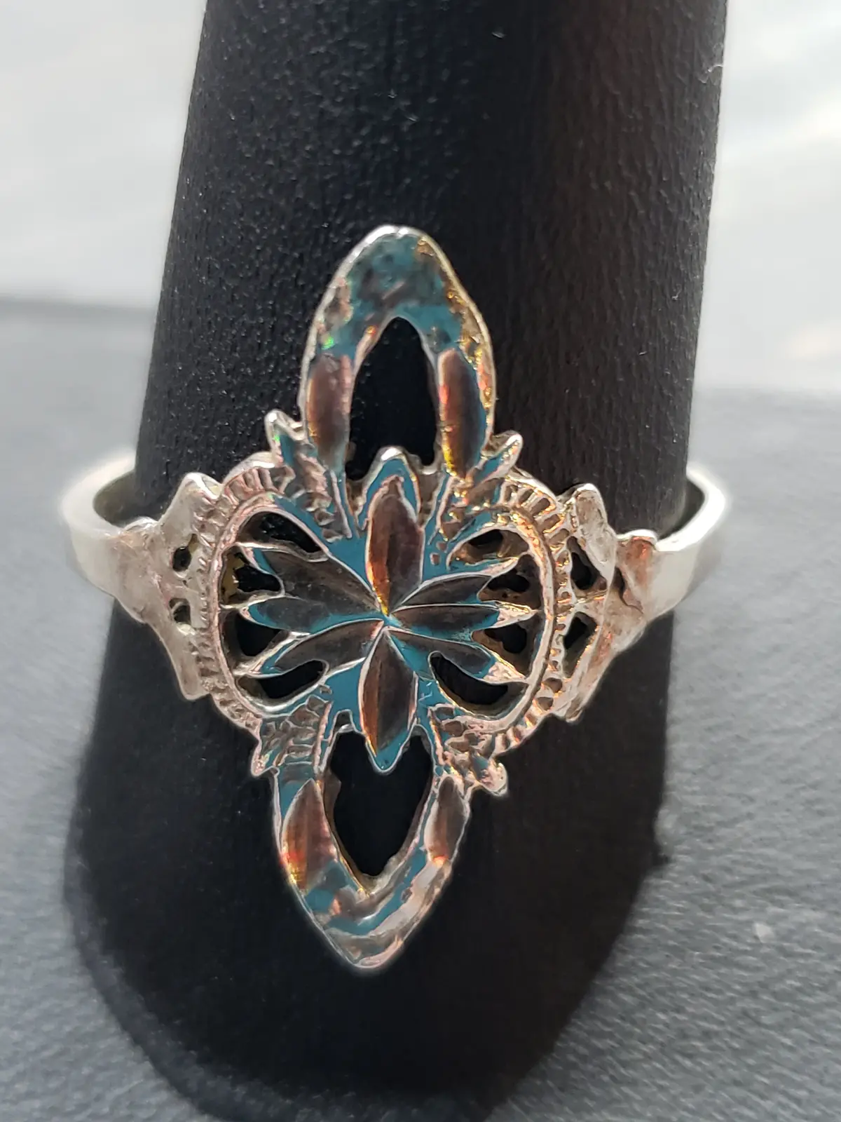 Size 11 Silver Filigree Ring 1