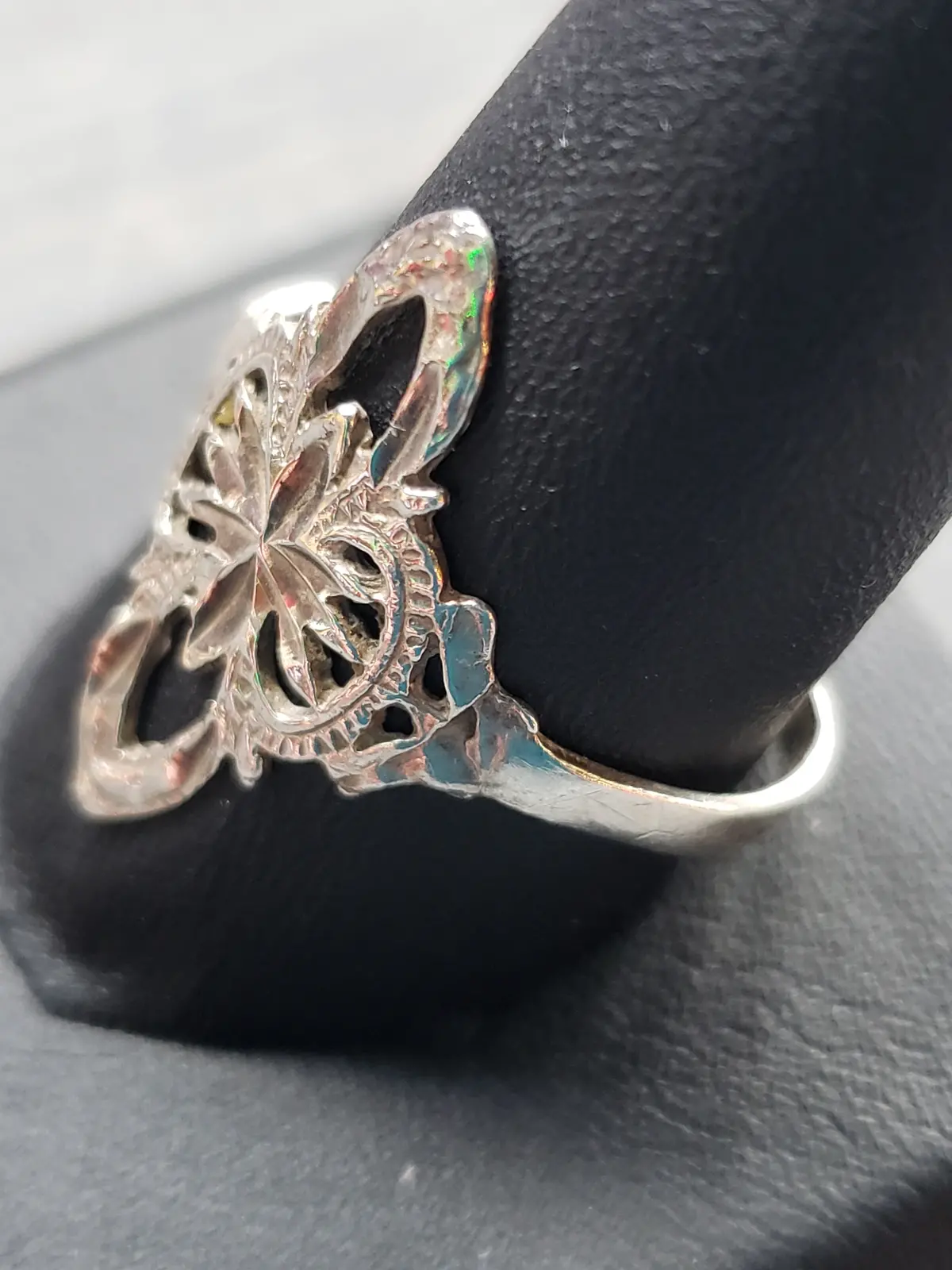 Size 11 Silver Filigree Ring 2