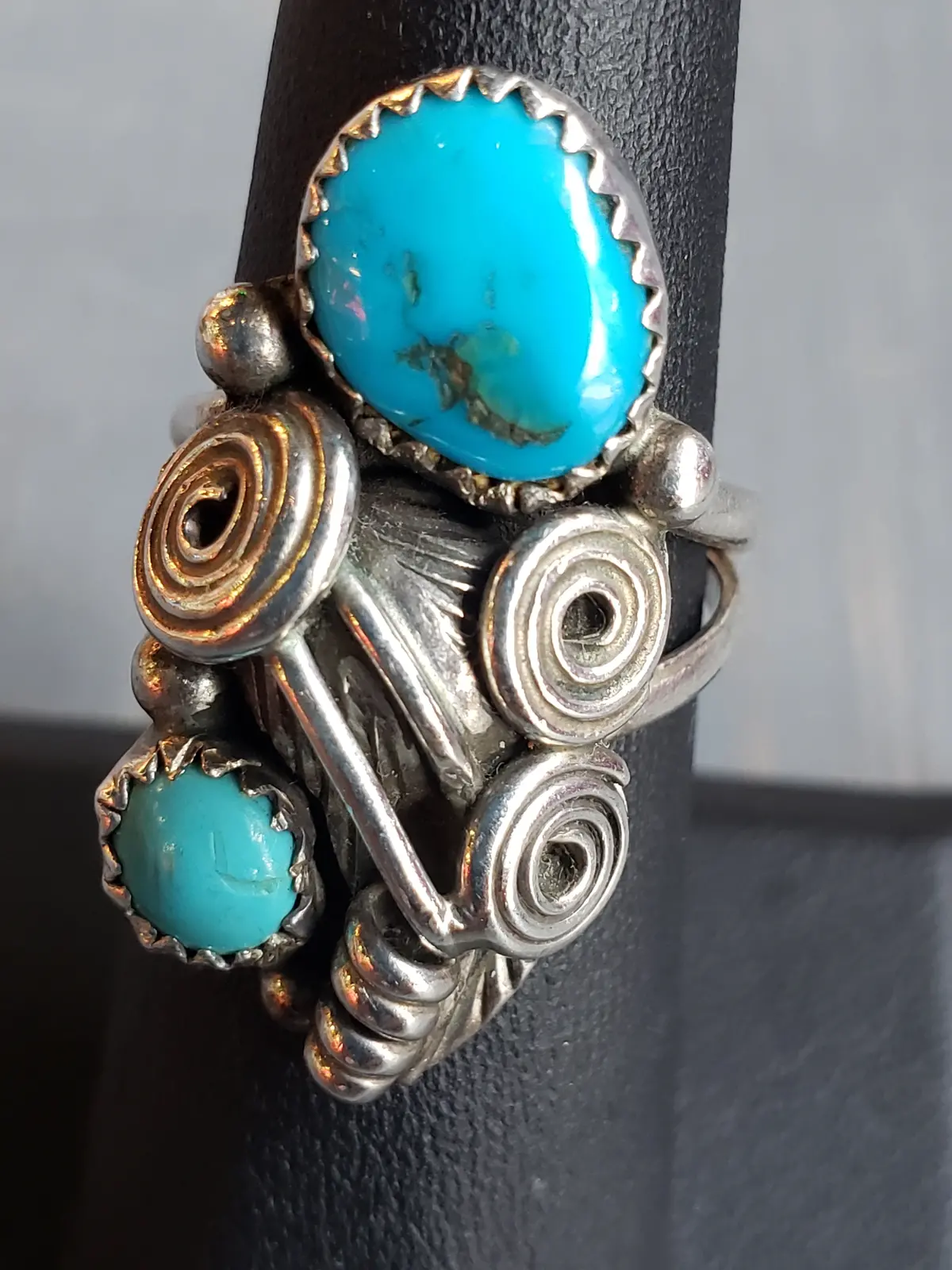 Sterling Turquoise Ring Size 7 1