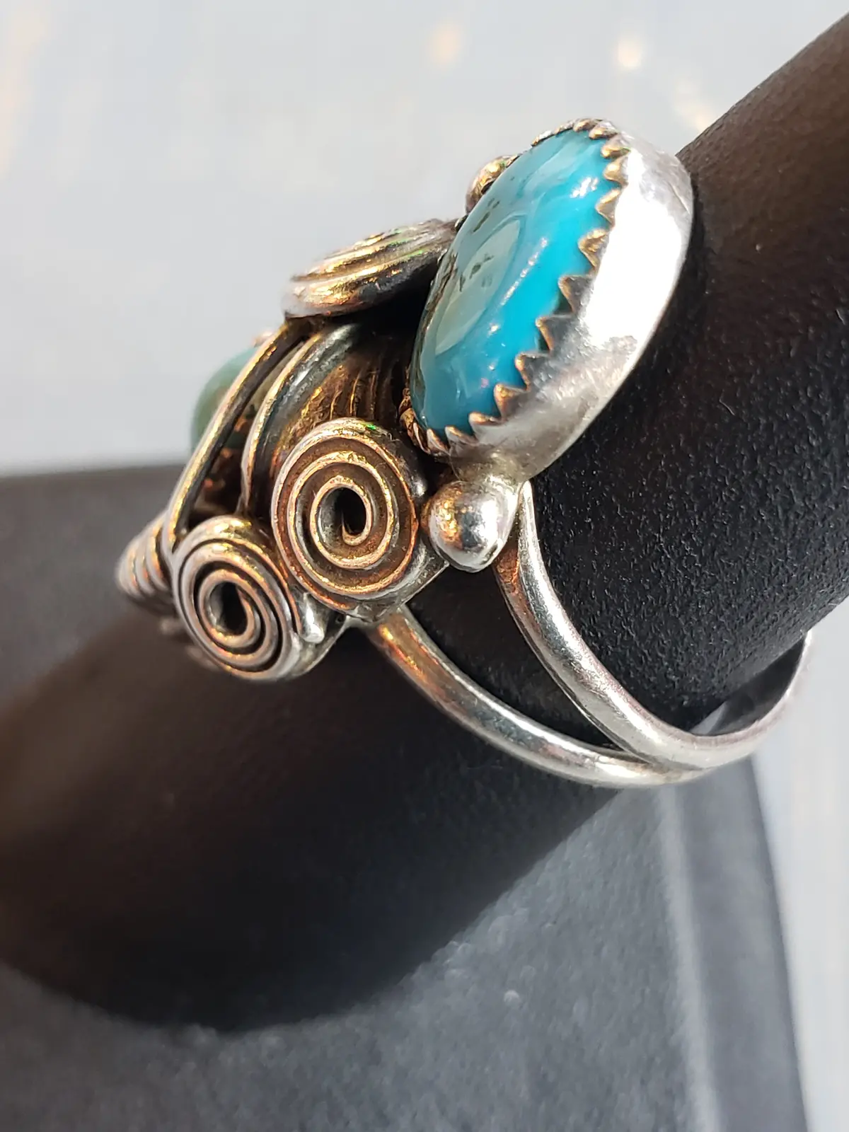 Sterling Turquoise Ring Size 7 2