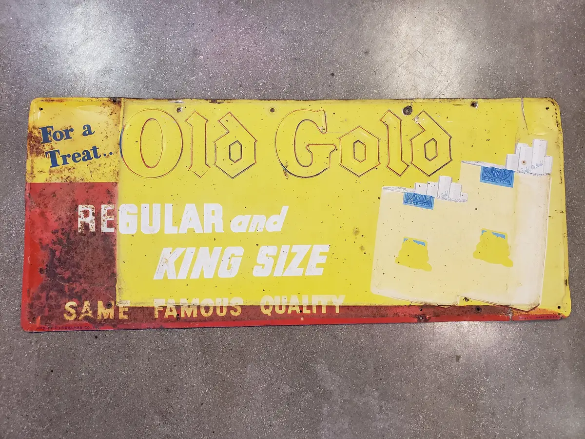 Old Gold Cigarette Ad Sign ** 1
