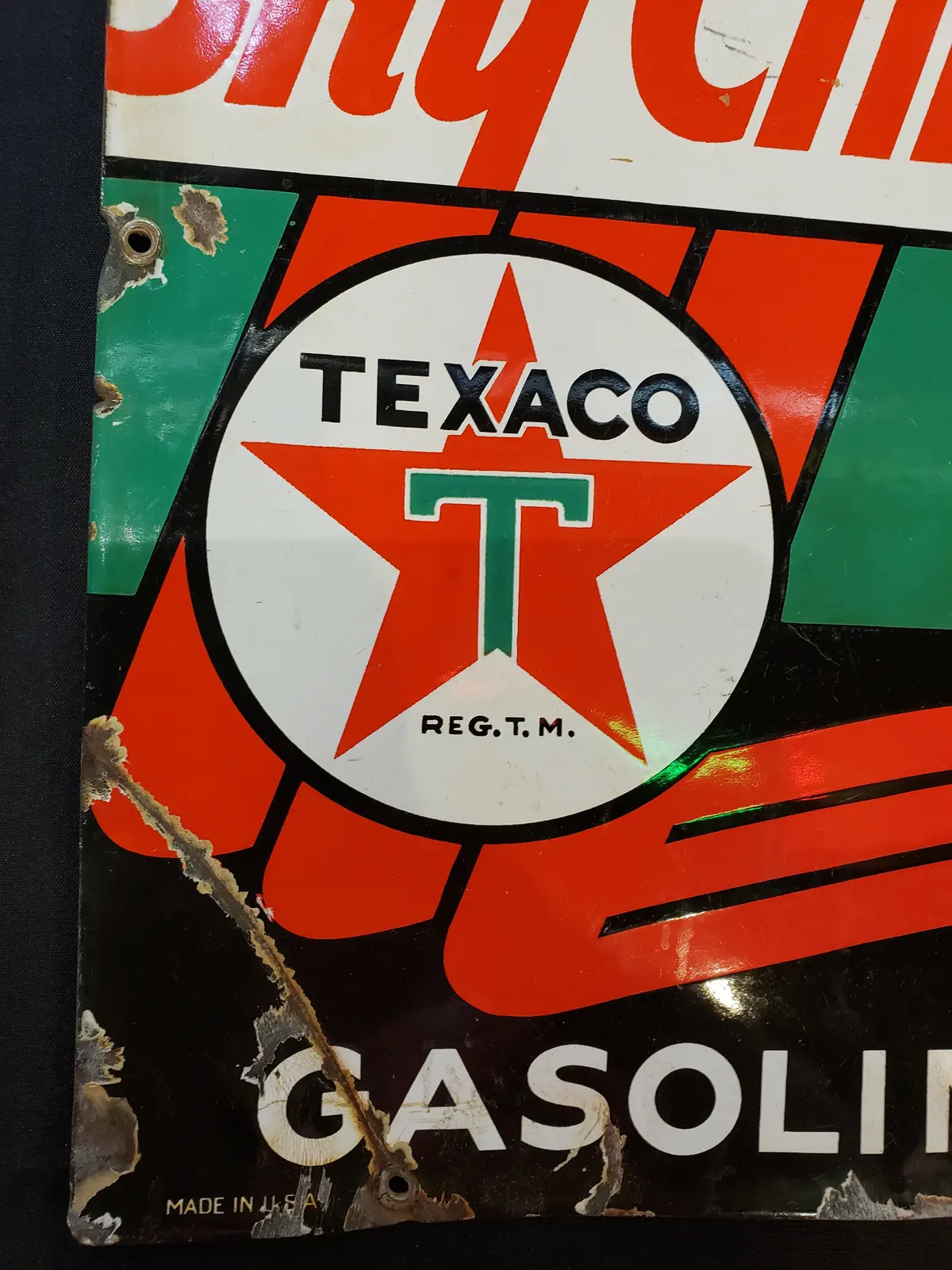 Original Sky Chief Gas Pump Plate 2