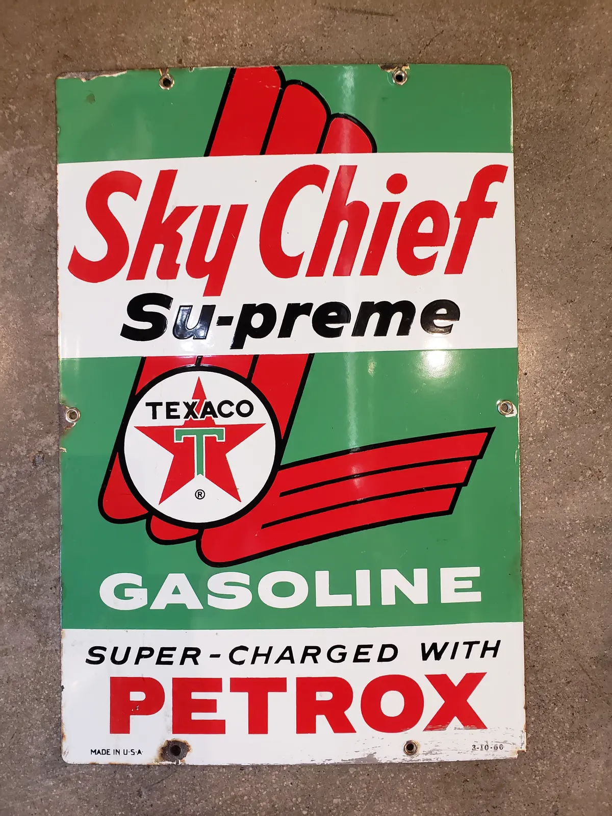 Sky Chief Su-Preme Gas Pump Plate 1