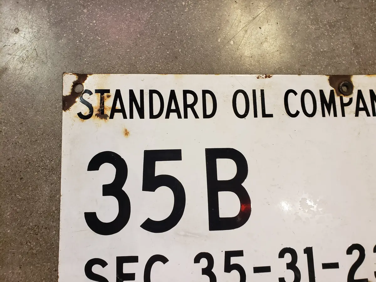 Standard Oii Company Of California Oil Lease Sign 2