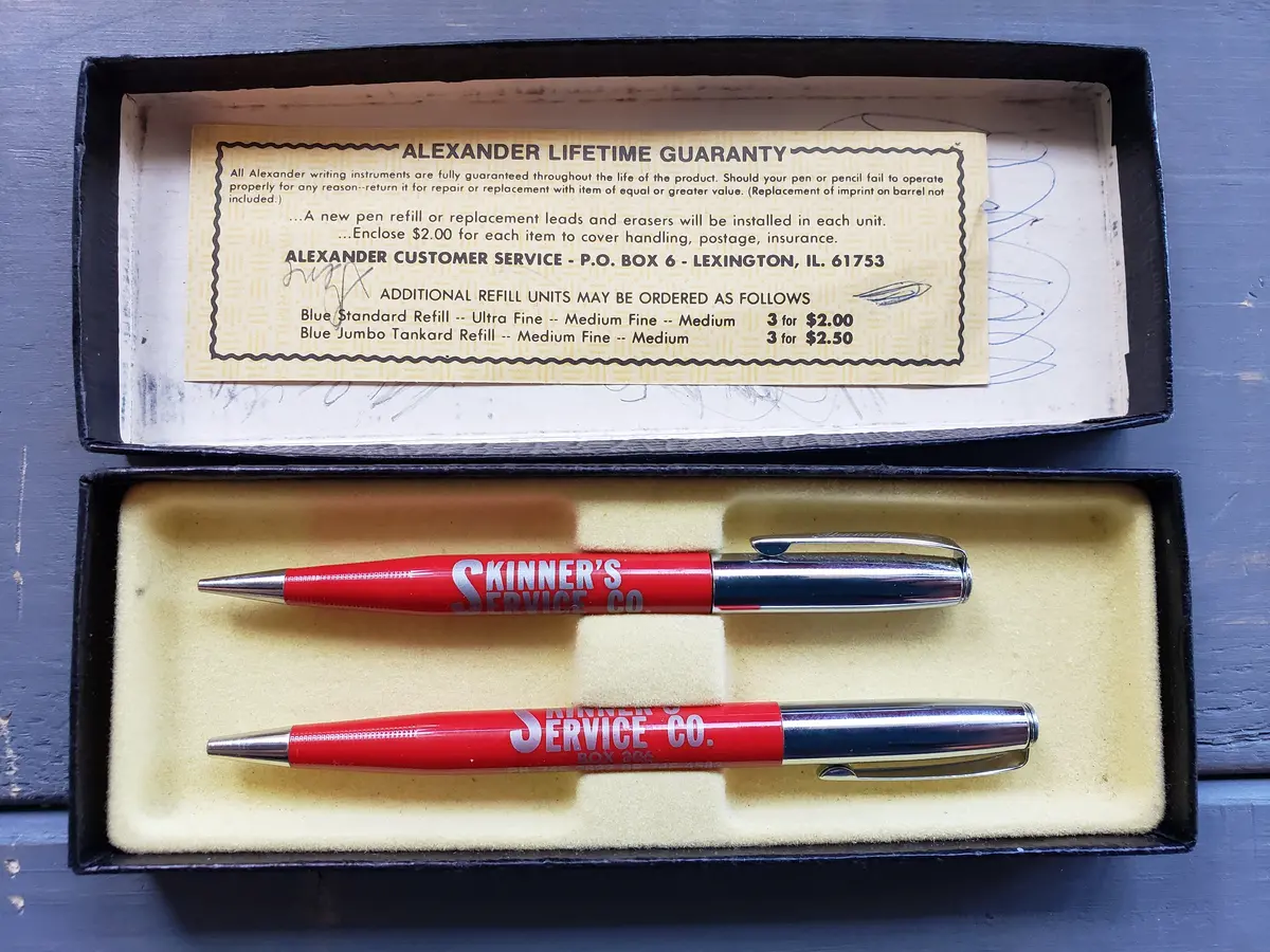 Skinner Service Co. Of Newcastle Wy Pen & Pencil Set 1