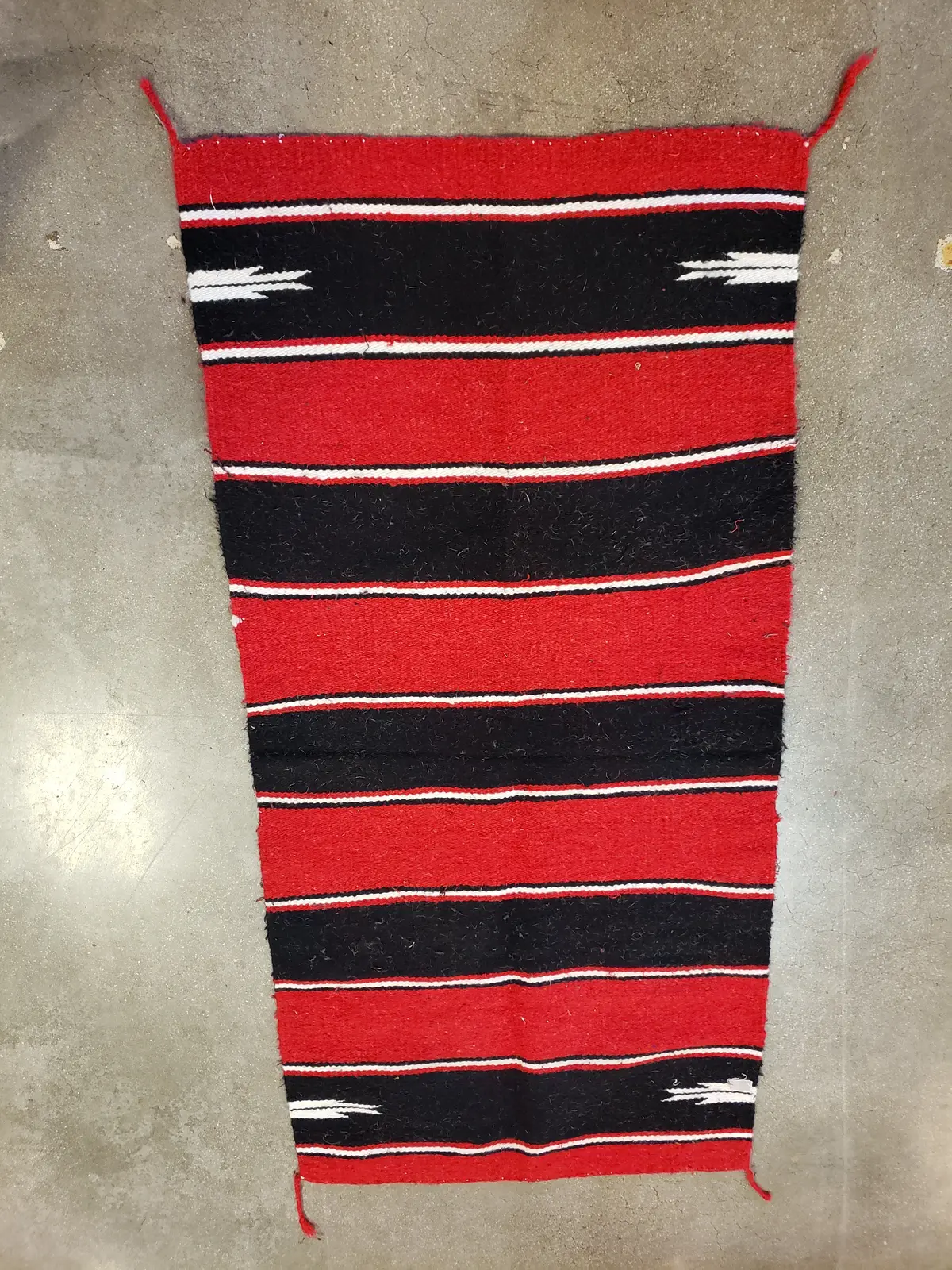 Mauricio's Vintage Woven Horse Blanket Red Black White 1