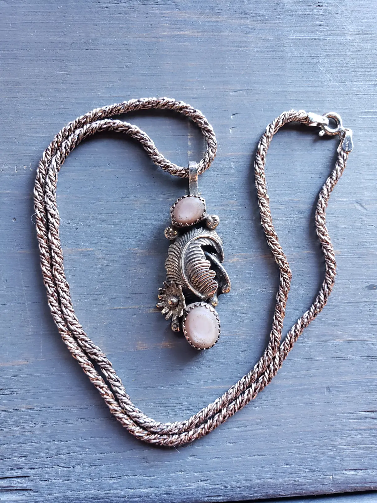 .925 Sterling Mother Of Pearl Necklace 1