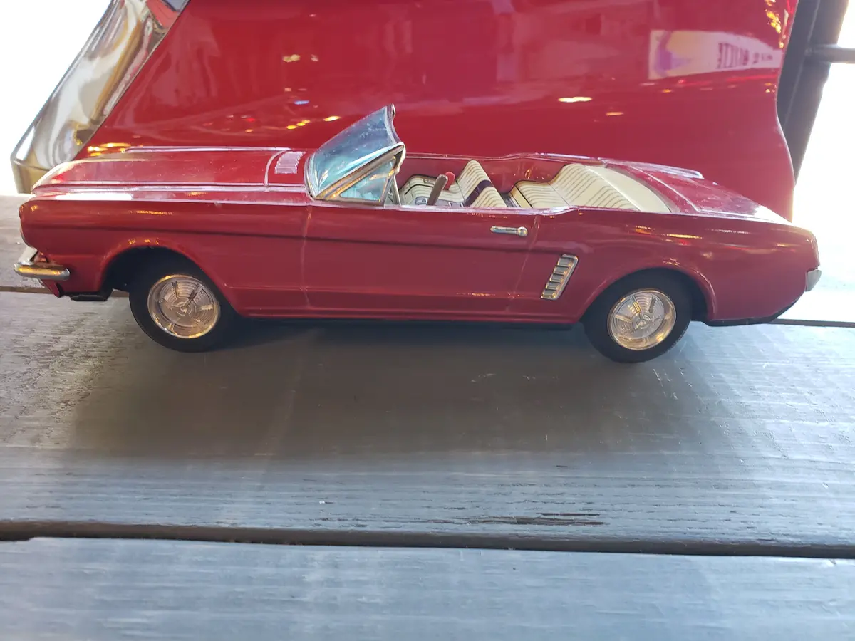 1965 Ford Mustang Tin Battery Car By Bandai 1