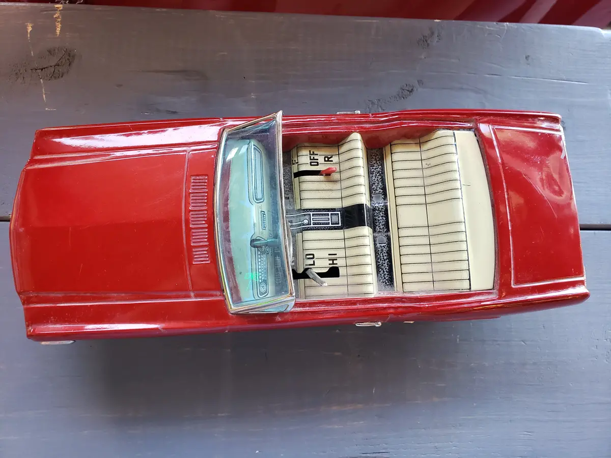 1965 Ford Mustang Tin Battery Car By Bandai 2