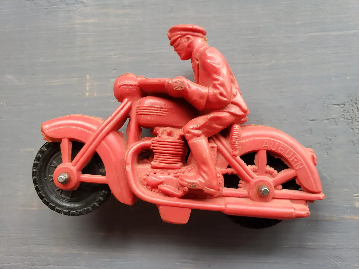 Auburn Red Man On Motorcycle 1