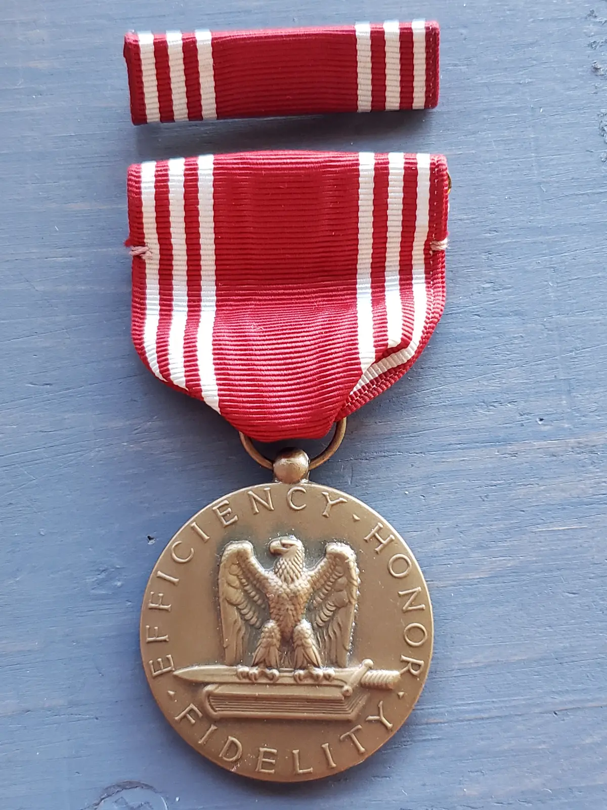 Wwii Good Conduct Metal Ribbon And Bar 1