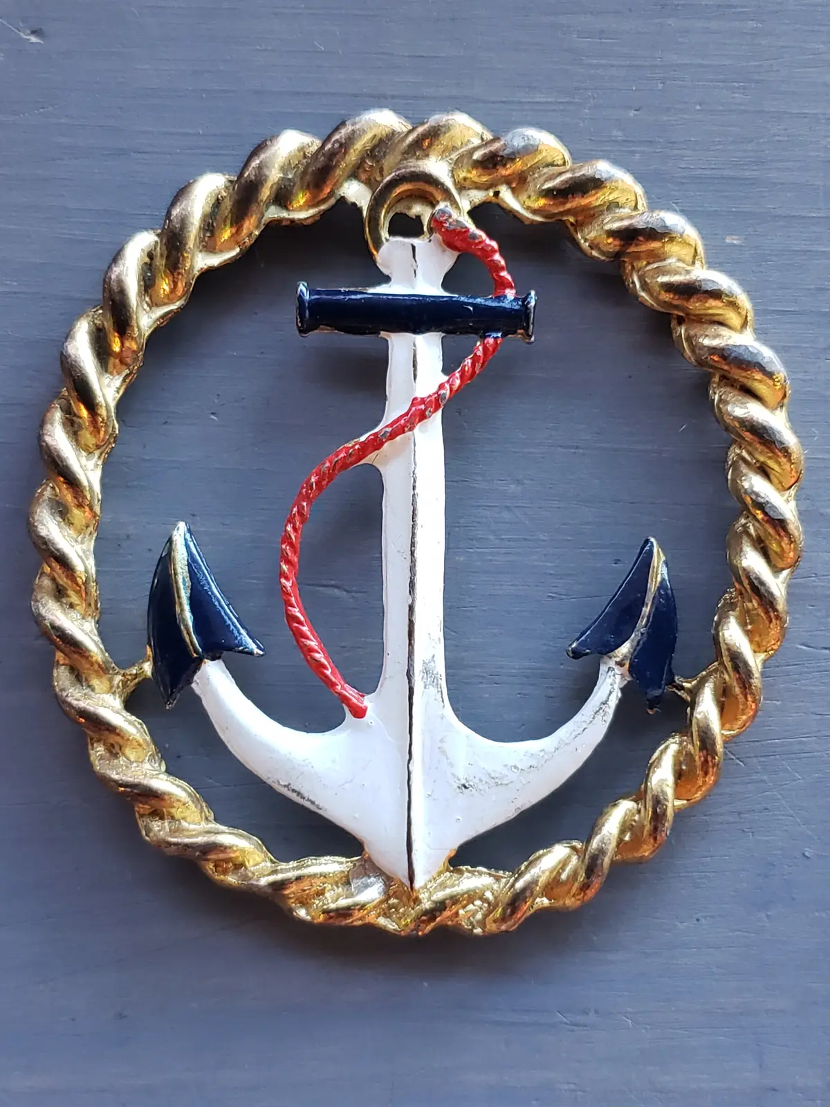 Vintage Us Navy Anchor Medallion 1