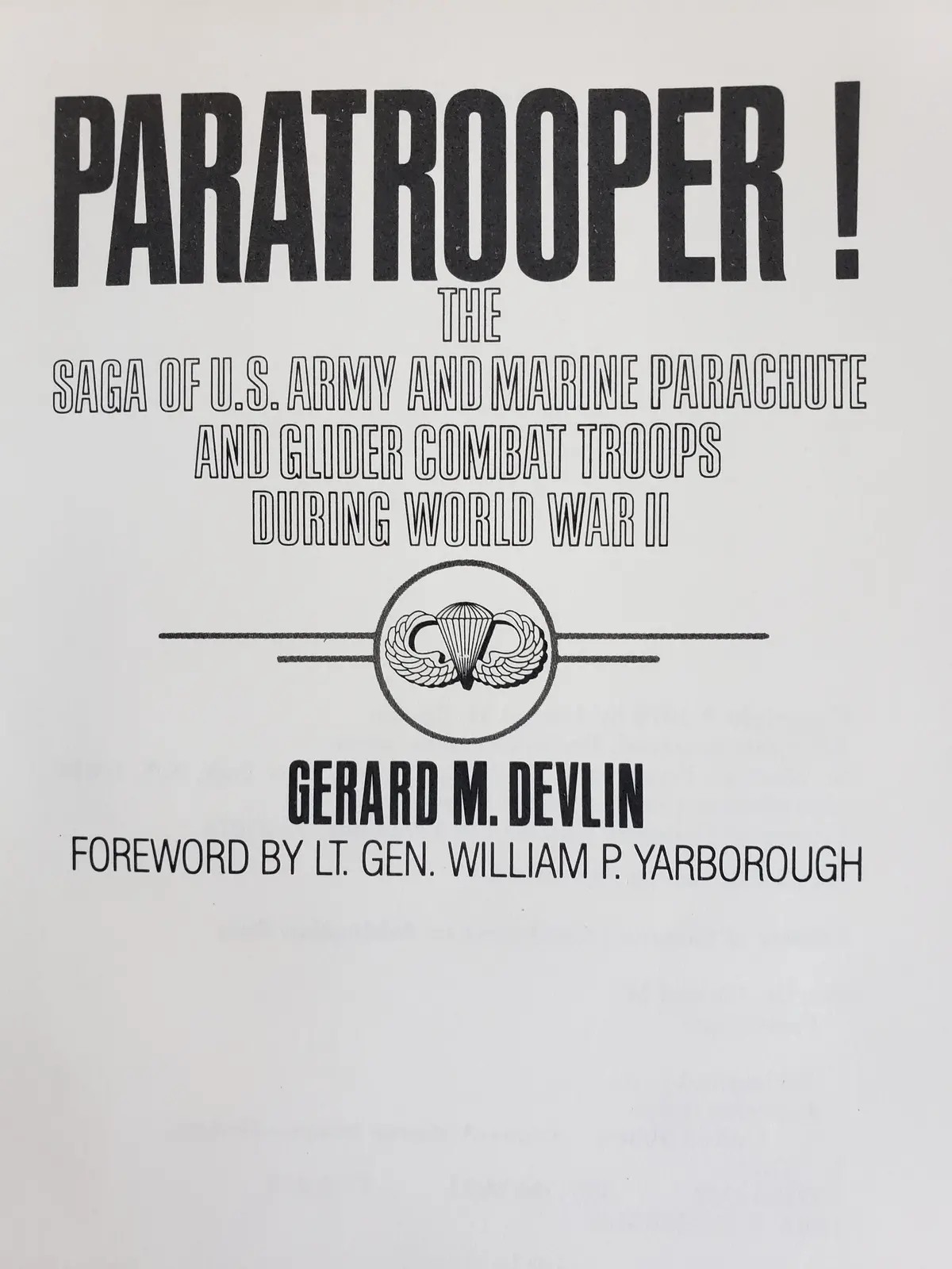 Paratrooper By Gerard M. Devlin (1979) 1