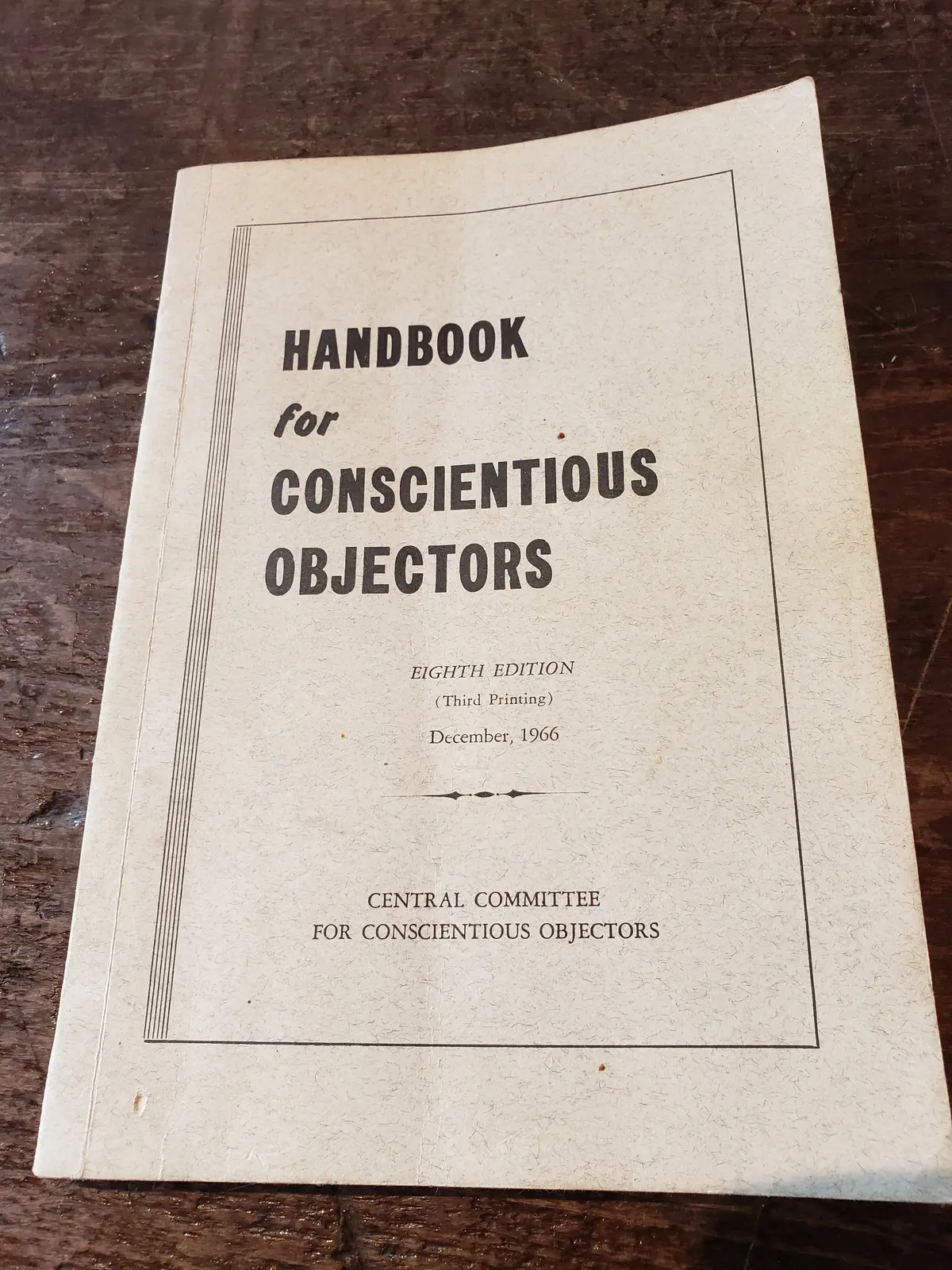 Handbook For Conscientious Objectors (1968) 1
