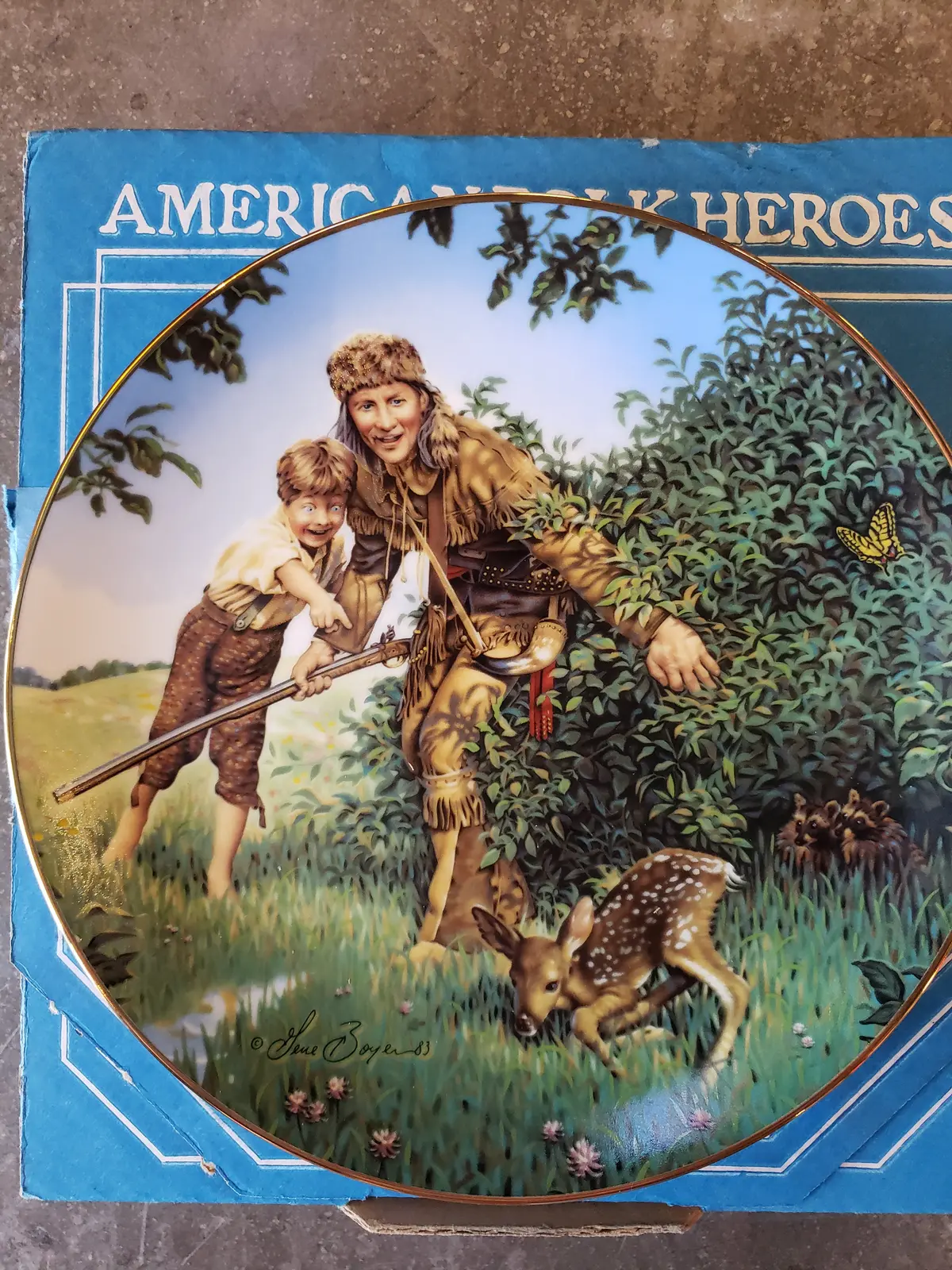 Davy Crockett Commemorative Plate 1