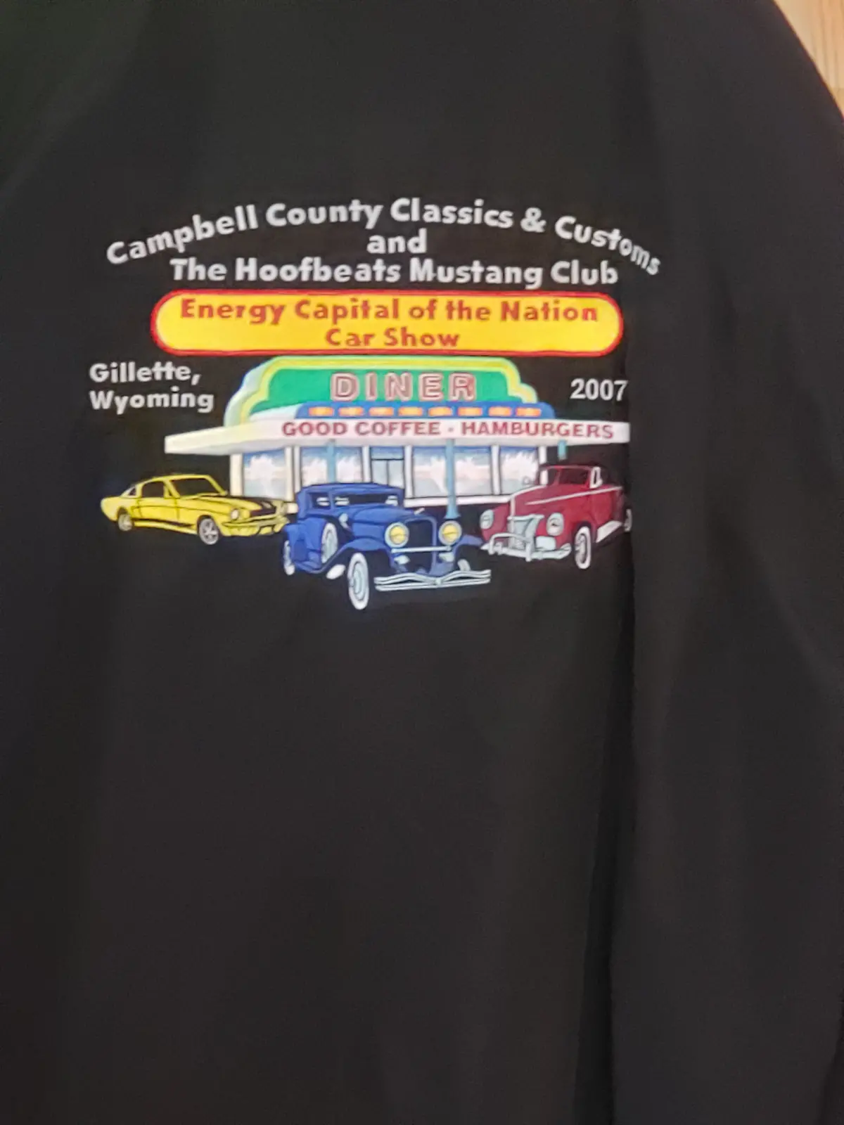 Black 2007 Classics & Customs/ Hoofbeats Mustang Club Jacket Xl 1