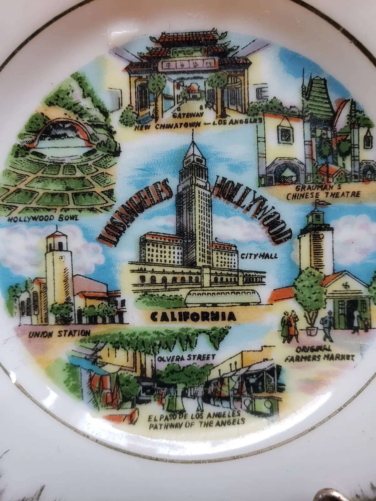California Souvenir Plate Wall Hang 1