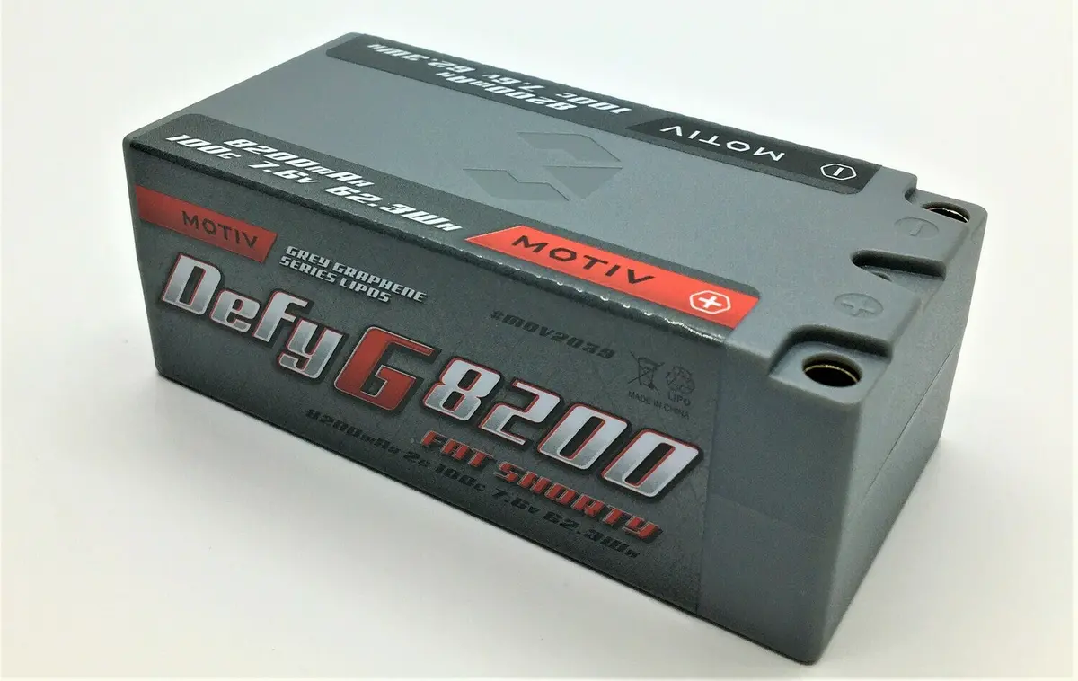 Motiv Grey Graphene Pro Lipo, 2S Fat Shorty, 8200Mah Battery 1